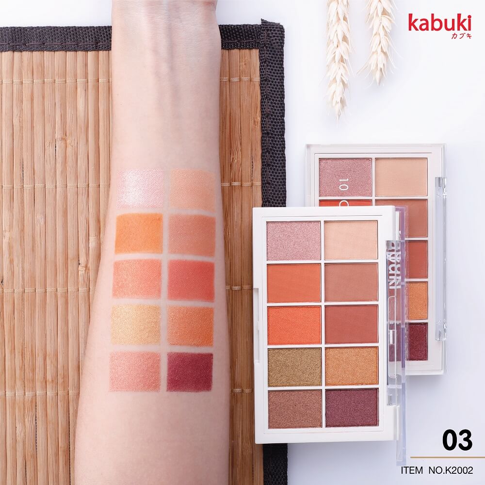 Kabuki ,Kabuki 10 Colors Of Eyeshadow,Kabuki 10 Colors Of Eyeshadow K2002-03,Kabuki 10 Colors Of Eyeshadow K2002,K2002,Kabuki 10 Colors Of Eyeshadow K2002ราคา,Kabuki 10 Colors Of Eyeshadow K2002รีวิว